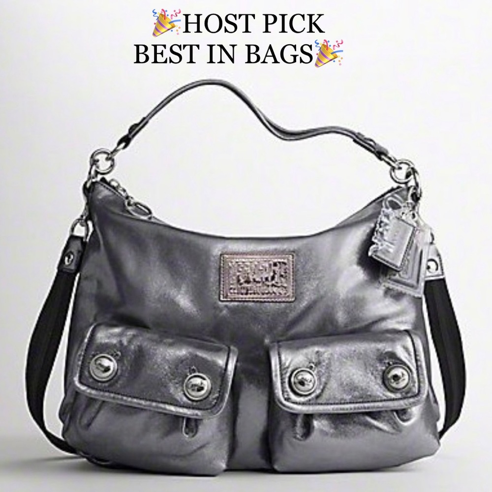 🎉HP🎉Coach NWT crossbody gunmetal silver purse